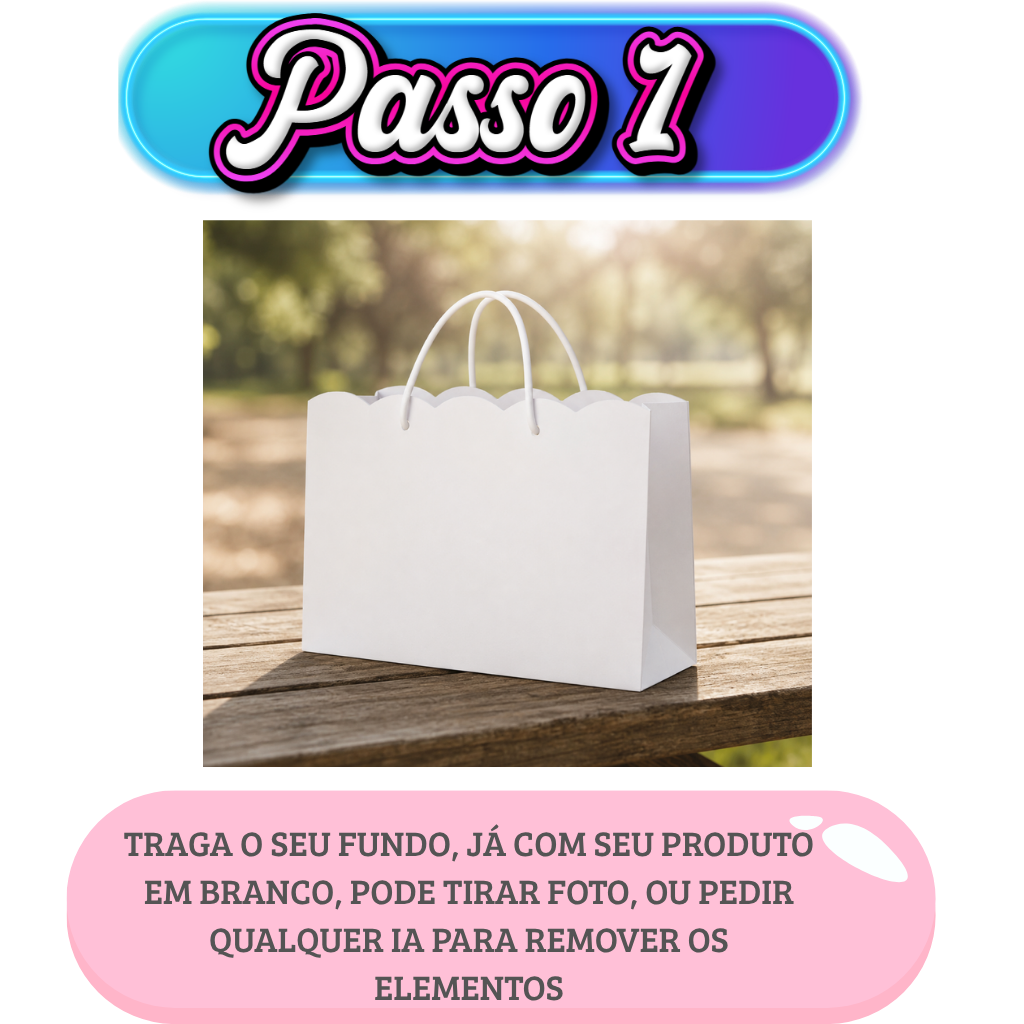 Passo 1: traga seu fundo com o produto em branco