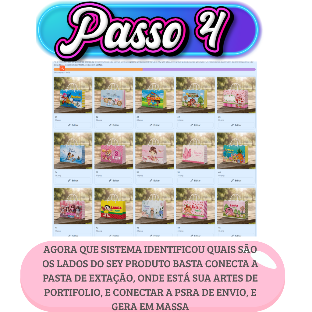 Passo 4: conecte as pastas e gere os mockups em massa
